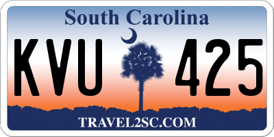 SC license plate KVU425