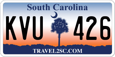 SC license plate KVU426