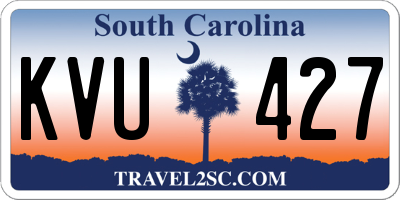 SC license plate KVU427