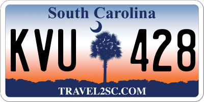 SC license plate KVU428
