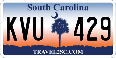 SC license plate KVU429