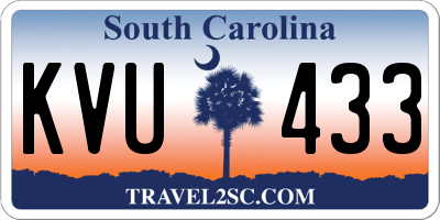 SC license plate KVU433