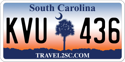 SC license plate KVU436