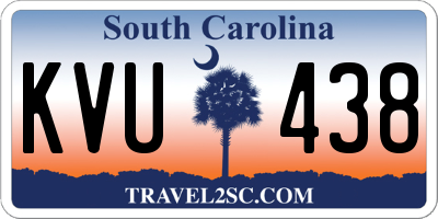 SC license plate KVU438