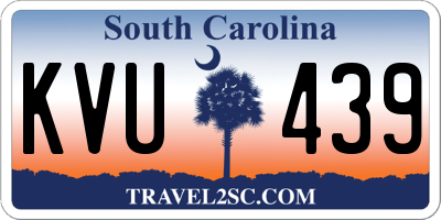 SC license plate KVU439