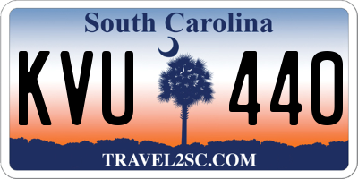 SC license plate KVU440