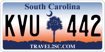 SC license plate KVU442