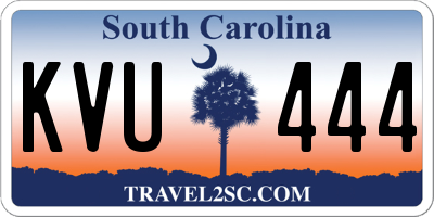 SC license plate KVU444