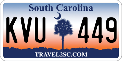 SC license plate KVU449