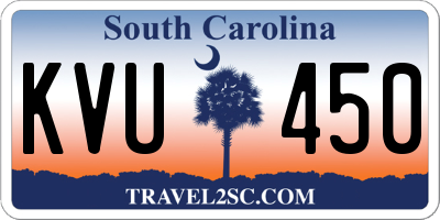 SC license plate KVU450