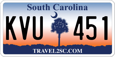 SC license plate KVU451