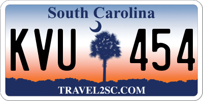 SC license plate KVU454