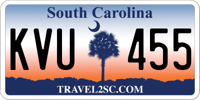 SC license plate KVU455