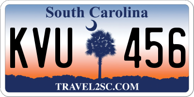 SC license plate KVU456