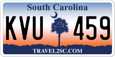 SC license plate KVU459