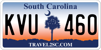 SC license plate KVU460