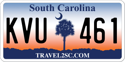 SC license plate KVU461