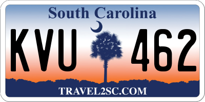 SC license plate KVU462