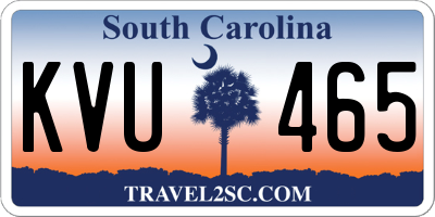 SC license plate KVU465