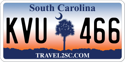 SC license plate KVU466