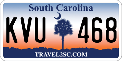 SC license plate KVU468