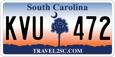 SC license plate KVU472