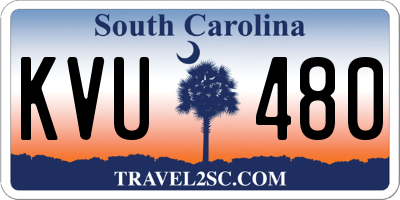 SC license plate KVU480