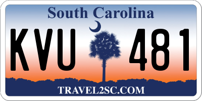 SC license plate KVU481