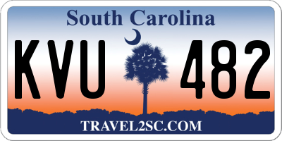 SC license plate KVU482