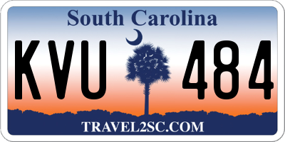 SC license plate KVU484