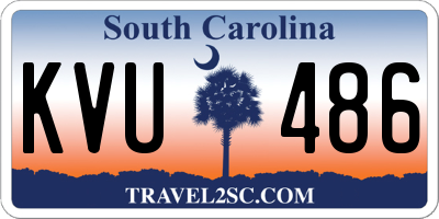 SC license plate KVU486