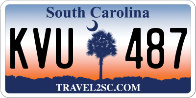 SC license plate KVU487