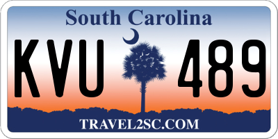 SC license plate KVU489