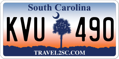 SC license plate KVU490