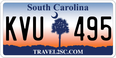 SC license plate KVU495