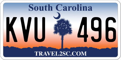 SC license plate KVU496