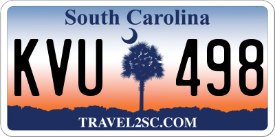 SC license plate KVU498