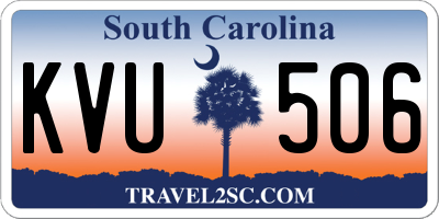 SC license plate KVU506