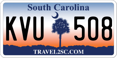 SC license plate KVU508