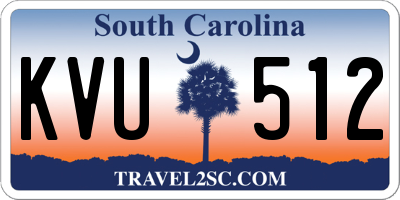SC license plate KVU512