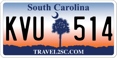 SC license plate KVU514