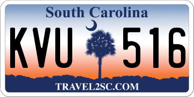 SC license plate KVU516