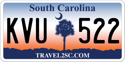 SC license plate KVU522