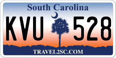 SC license plate KVU528