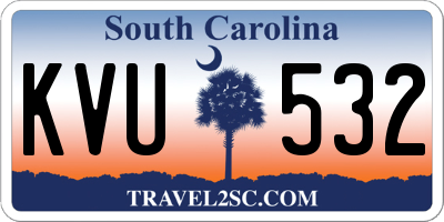 SC license plate KVU532