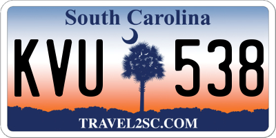 SC license plate KVU538