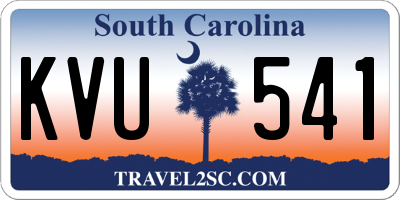 SC license plate KVU541