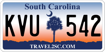 SC license plate KVU542
