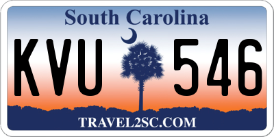 SC license plate KVU546
