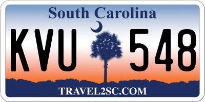 SC license plate KVU548